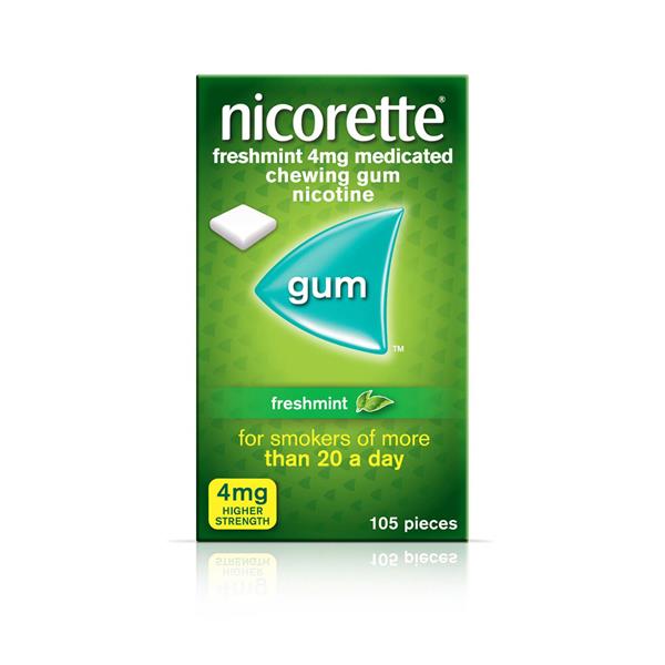 Nicorette 4mg Freshmint Med Chew Gum