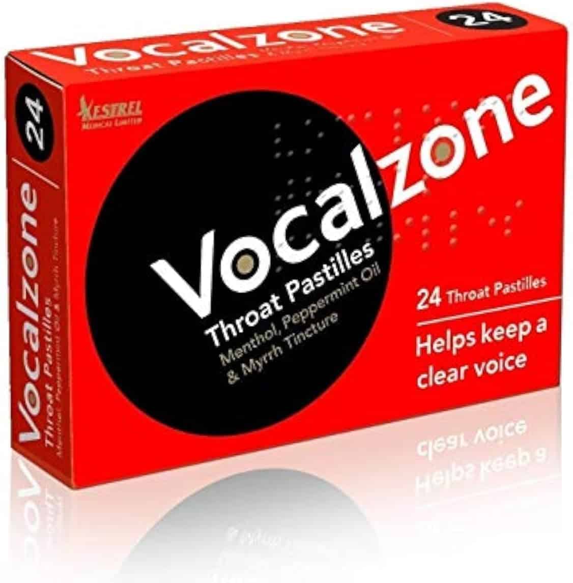 Vocalzone Throat Pastilles For Dry Or Irritated Throat 24 Pack