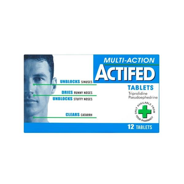 Actifed 60mg/2.5mg Tablets 12s