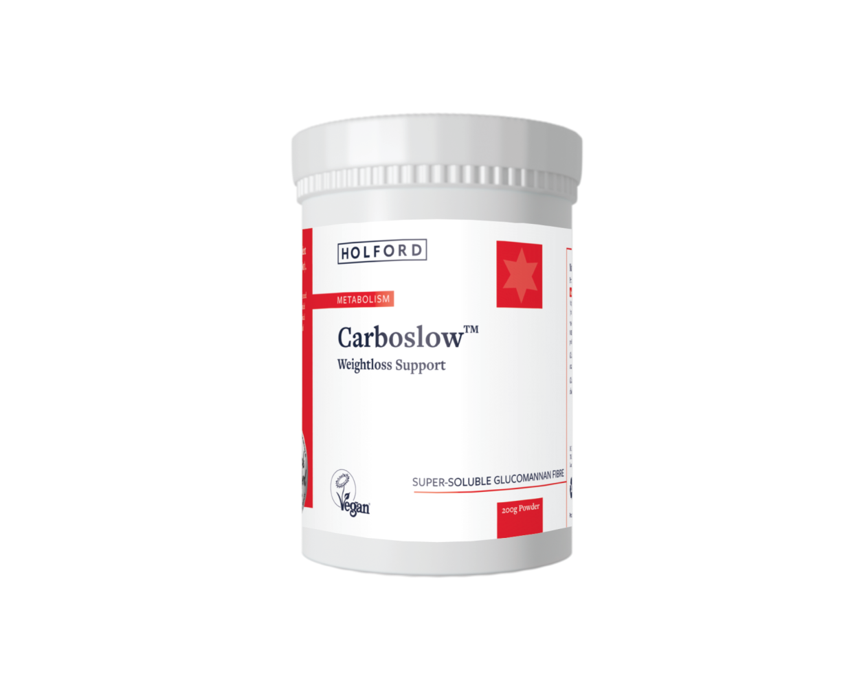 CARBOSLOW GLUCOMANNAN POWDER (KONJAC) 200G HOLFORD