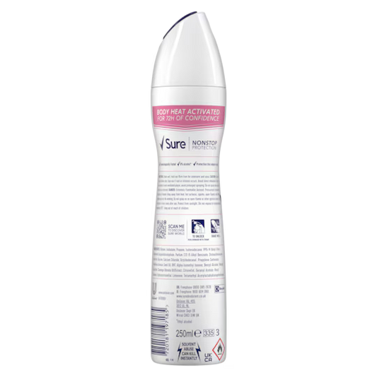 SURE NON STOP PROTECTION INVISIBLE ANTI PERSIPRANT 250ML