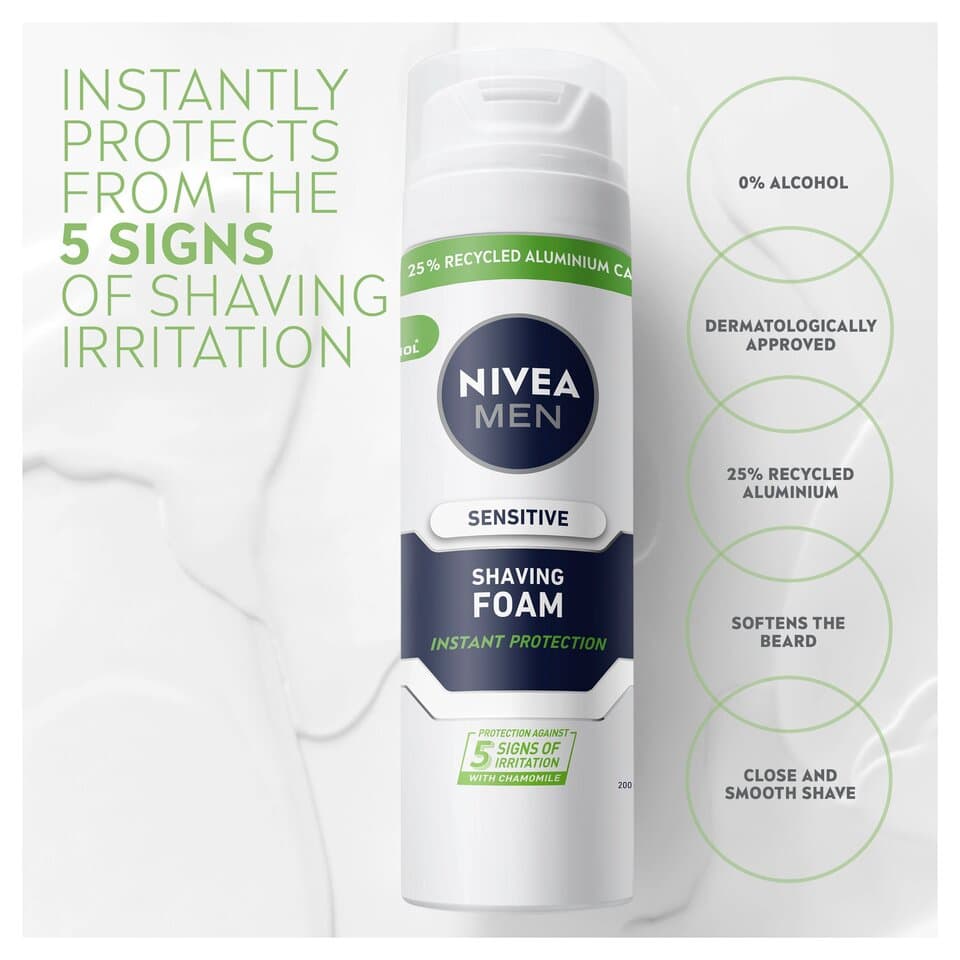 Nivea Men Sensitive Shave Foam 200ml