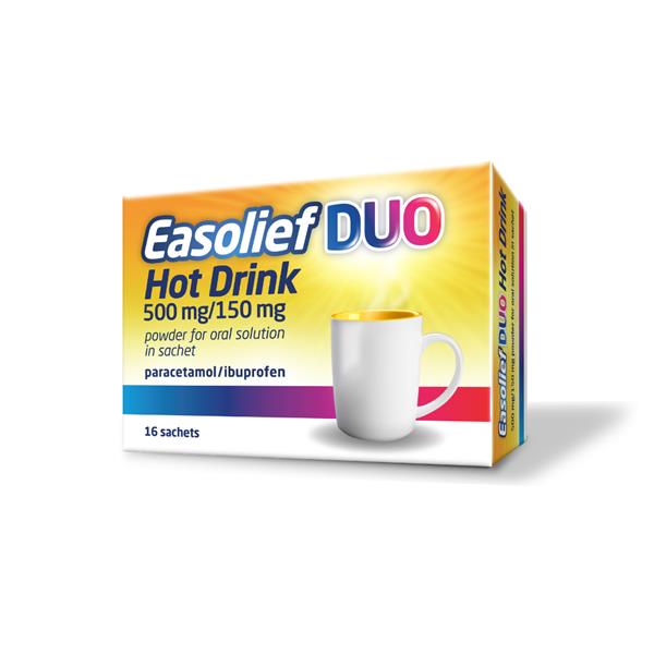 Easolief DUO Hot Drink 500mg/150mg Paracetamol /Ibuprofen