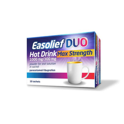 Easolief DUO Hot Drink Max Strength 1000mg/300mg Sachets  10