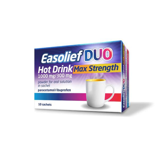 Easolief DUO Hot Drink Max Strength 1000mg/300mg Sachets  10