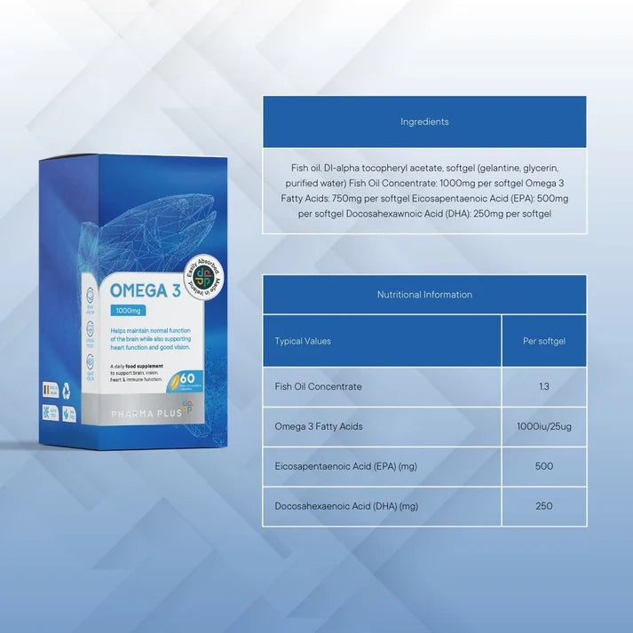 Pharma Plus Omega 3 1000mg 60pk