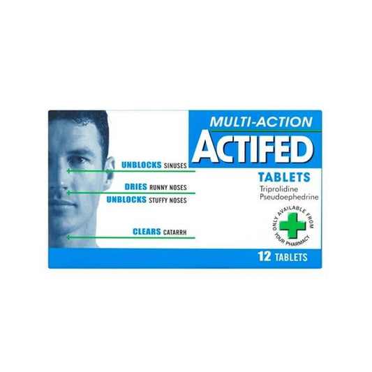 Actifed 60mg/2.5mg Tablets 12s