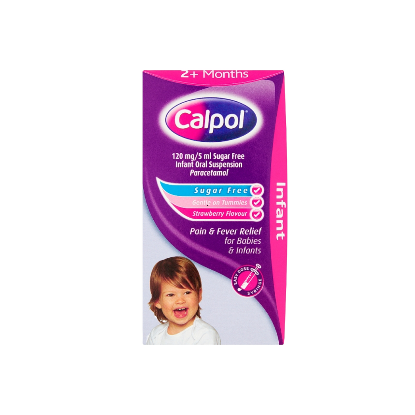 Calpol Infant Strawberry Sugar Free Syringle 60ml