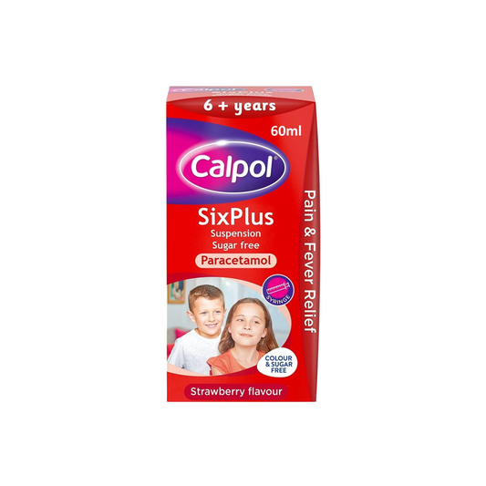 Calpol SixPlus Strawberry Sugar Free 60ml