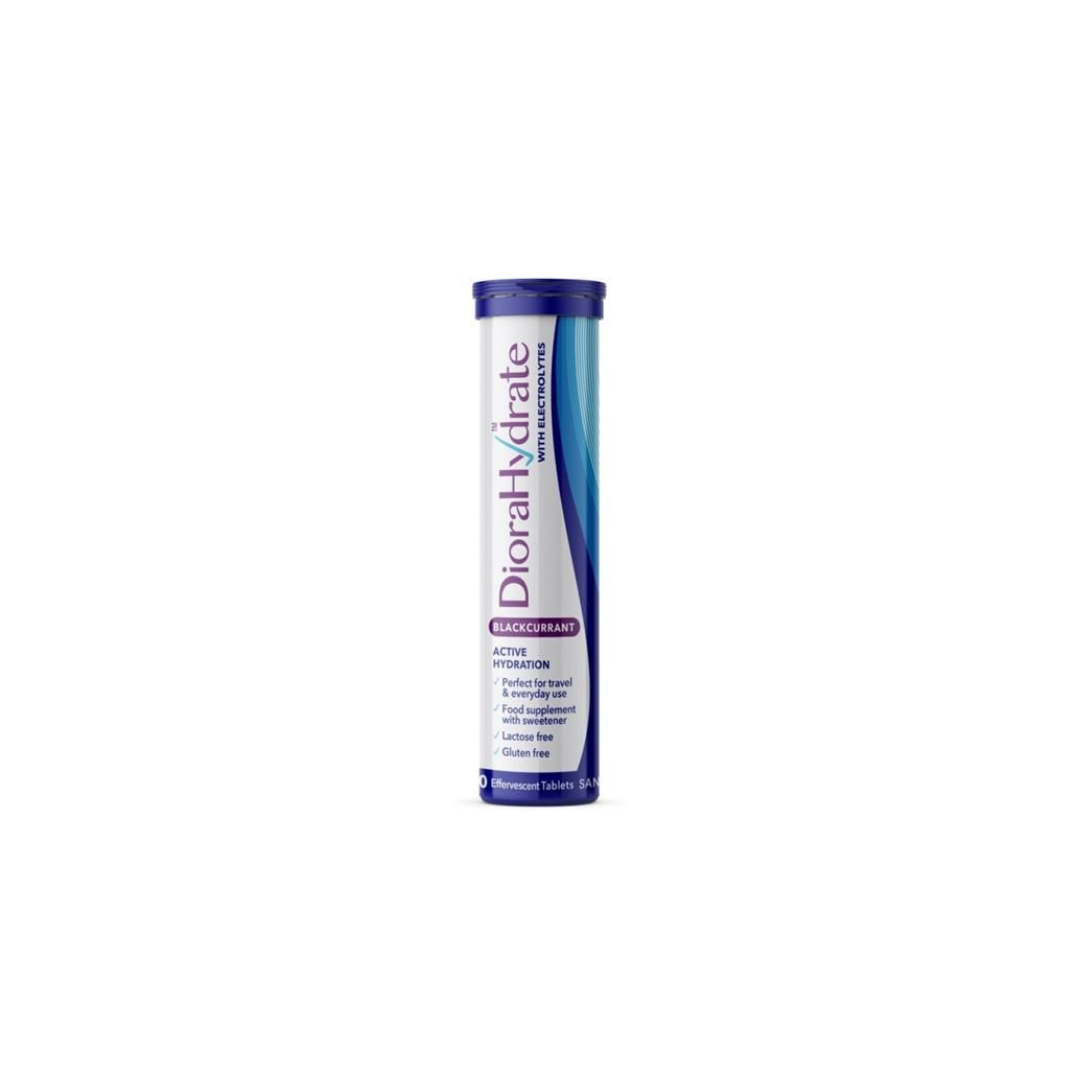 DioraHydrate with Electrolytes Blackcurrant Effervescent 20pk