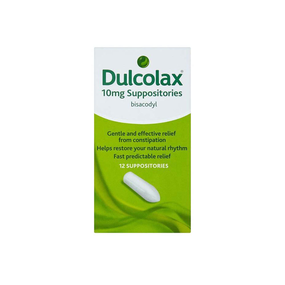 Dulcolax 10mg Bisacodyl Suppositories 12 Pack