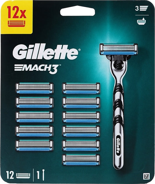Gillette Mach 3 Razor Pack & 12 Blades