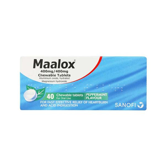 Maalox Chewable Tablets Peppermint 40pk