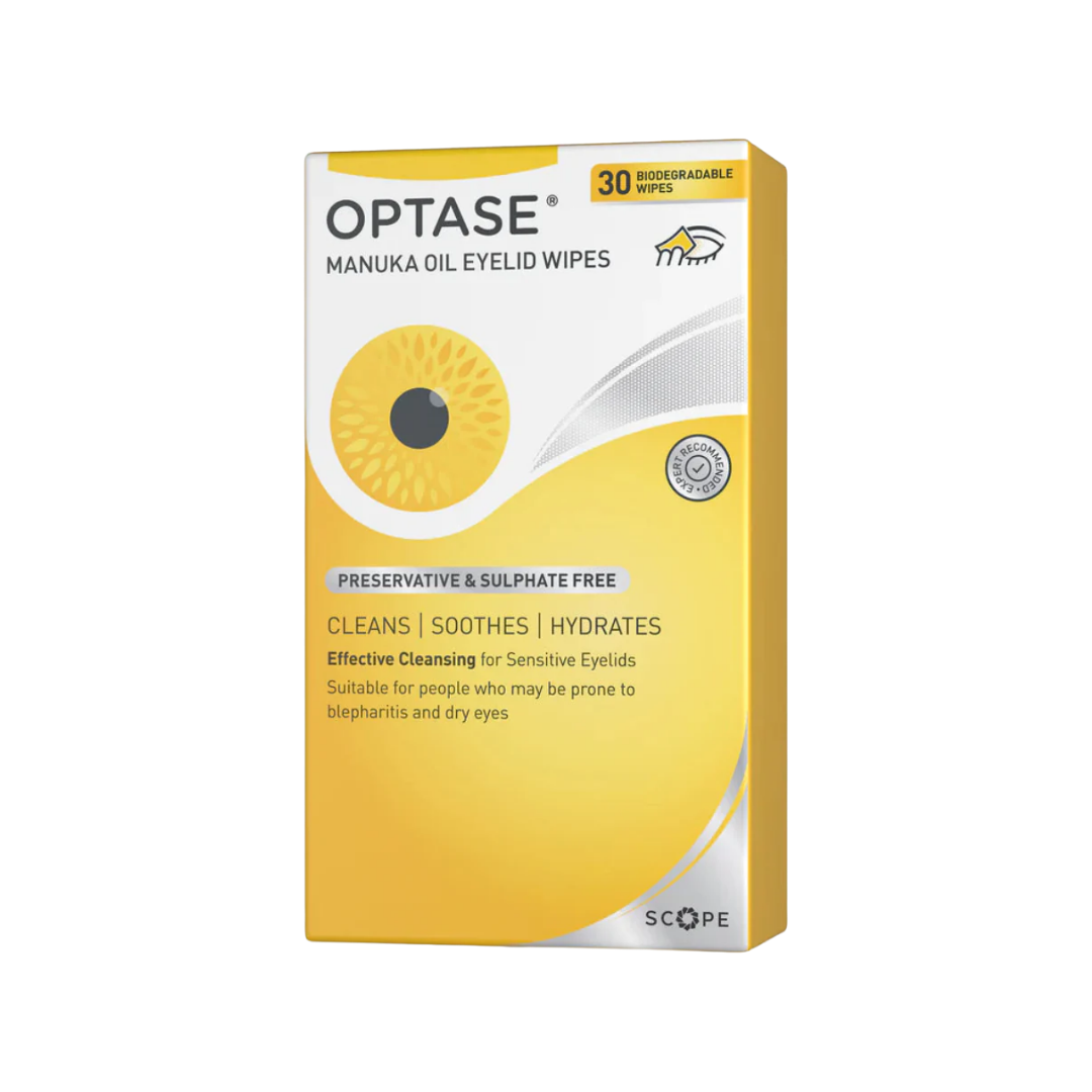 OPTASE Manuka Honey Eyelid Wipes 30 Pack