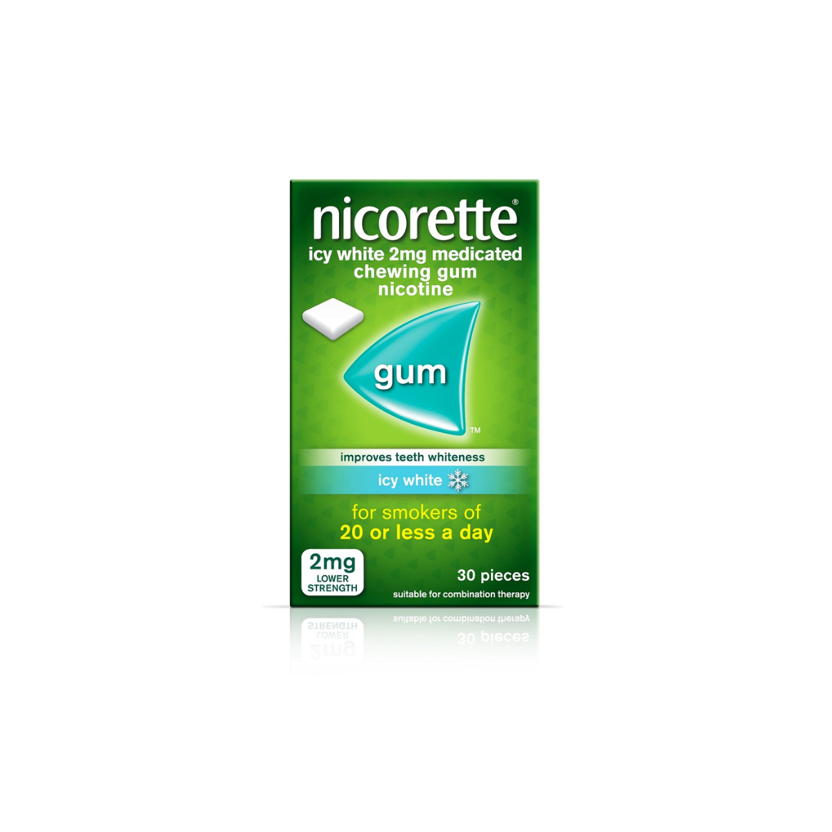 Nicorette Icy White 2mg Chewing Gum 30pk