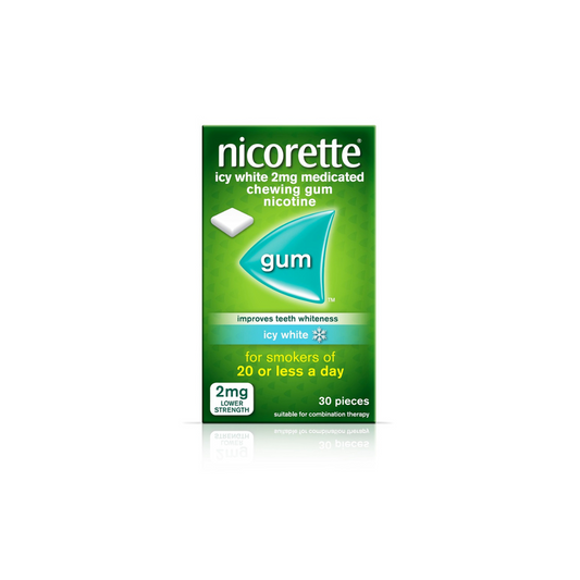 Nicorette Icy White 2mg Chewing Gum 30pk