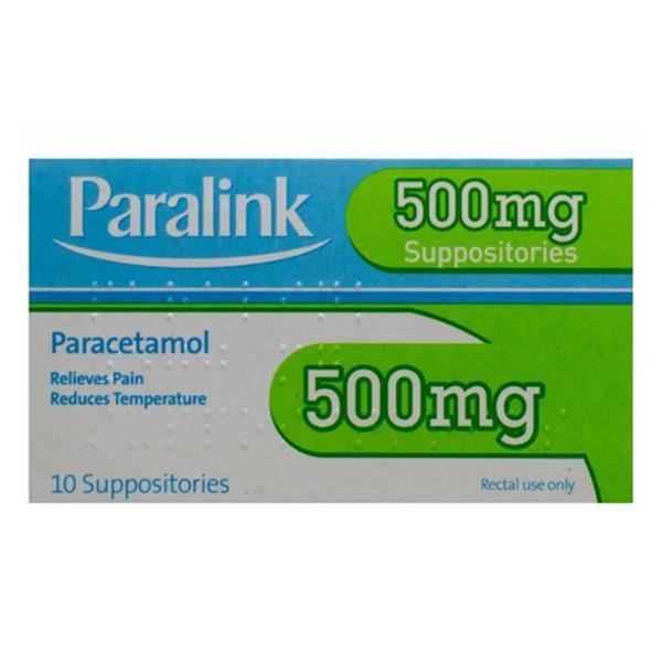 PARALINK SUPPOSITORIES 500MG - 10 SUPPOSITORIES