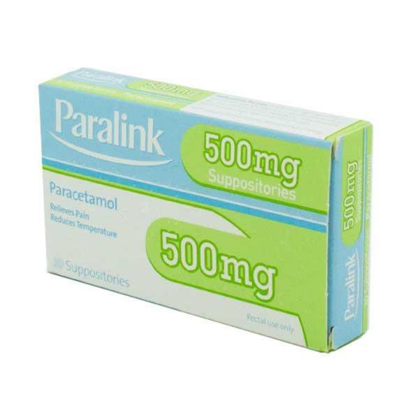 PARALINK SUPPOSITORIES 500MG - 10 SUPPOSITORIES