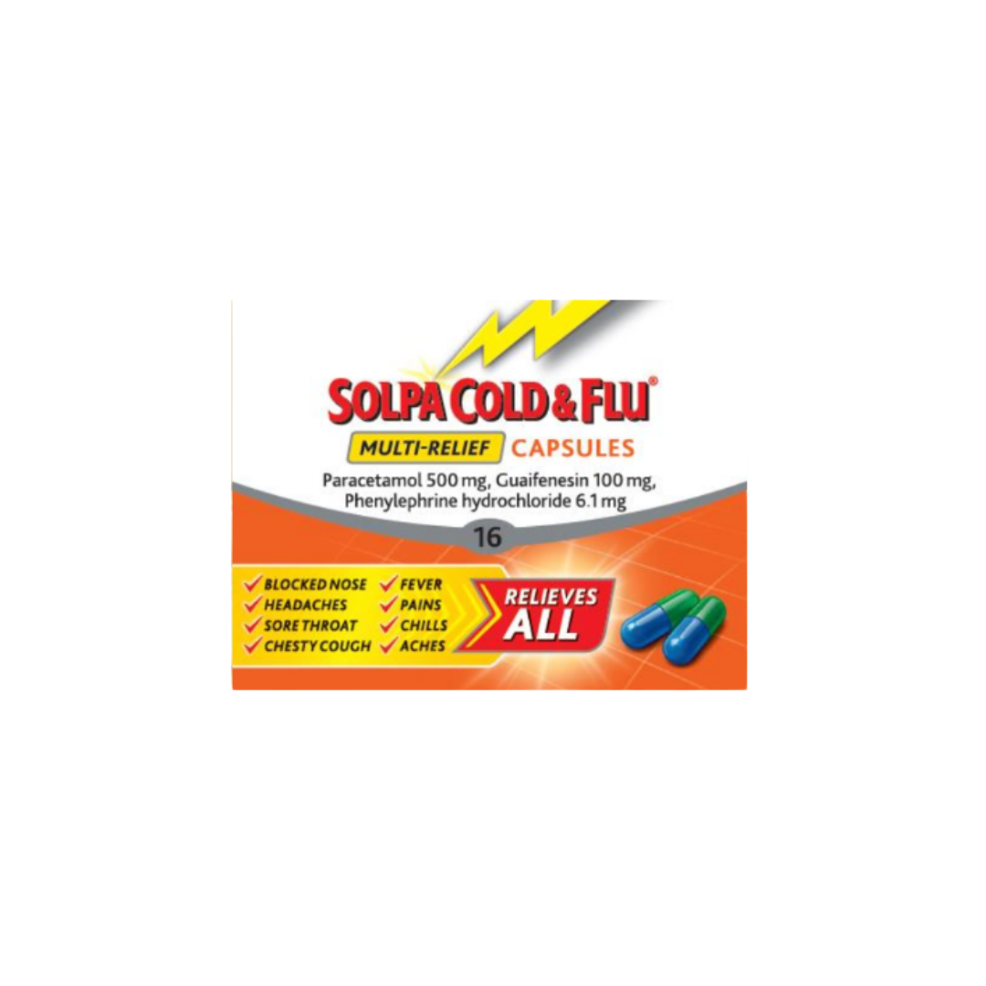 Solpa Cold & Flu Max Relief Capsules 16pk