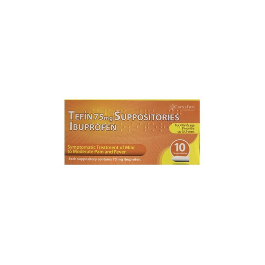Tefin 75mg Suppositories 10pk