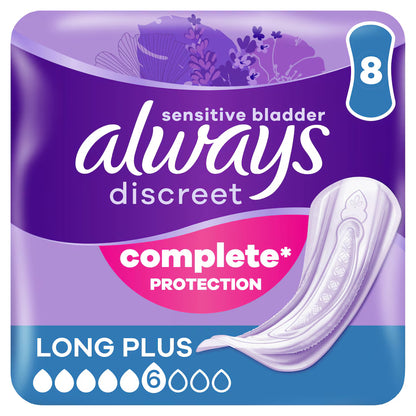 Always Discreet Sensitive Bladder Long Plus 8