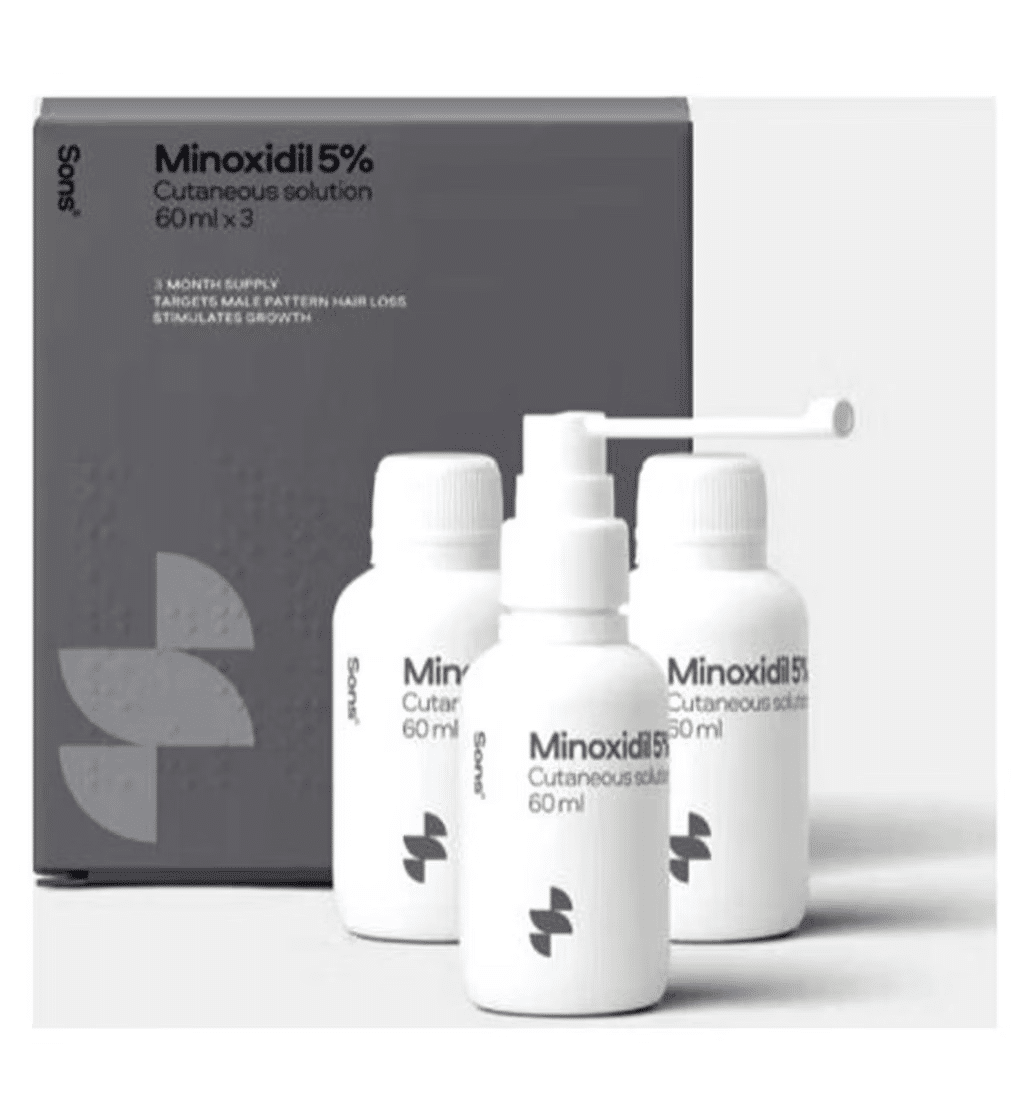 Sons Minoxidil 5% Cutaneous Solution 3 x 60ml