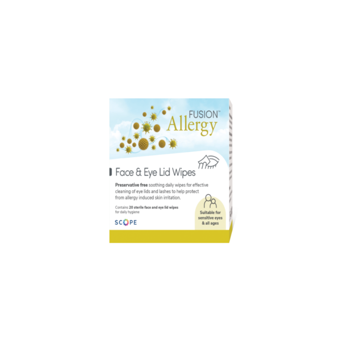 Fusion Allergy Face & Eye Lids wipes 20pk Healthwave Ireland