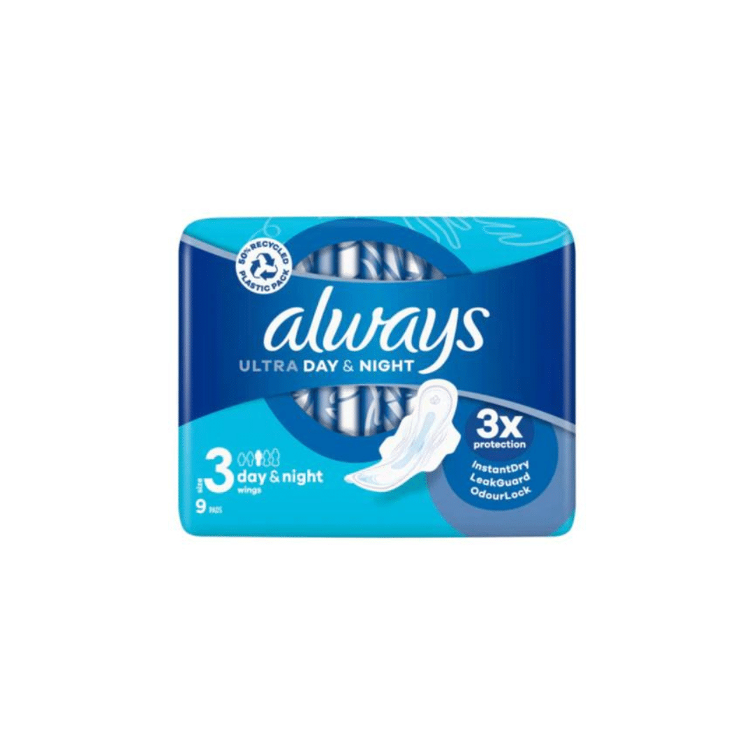 Always Ultra Night with Wings Size 3 - 10 pack