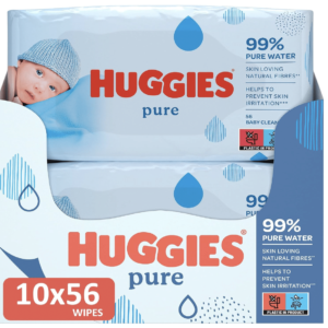 Huggies 99% Pure Water Wipes Bulk Offer (10 x 56 Packs)